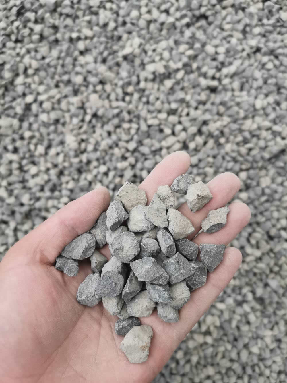 Dark crushed basalt